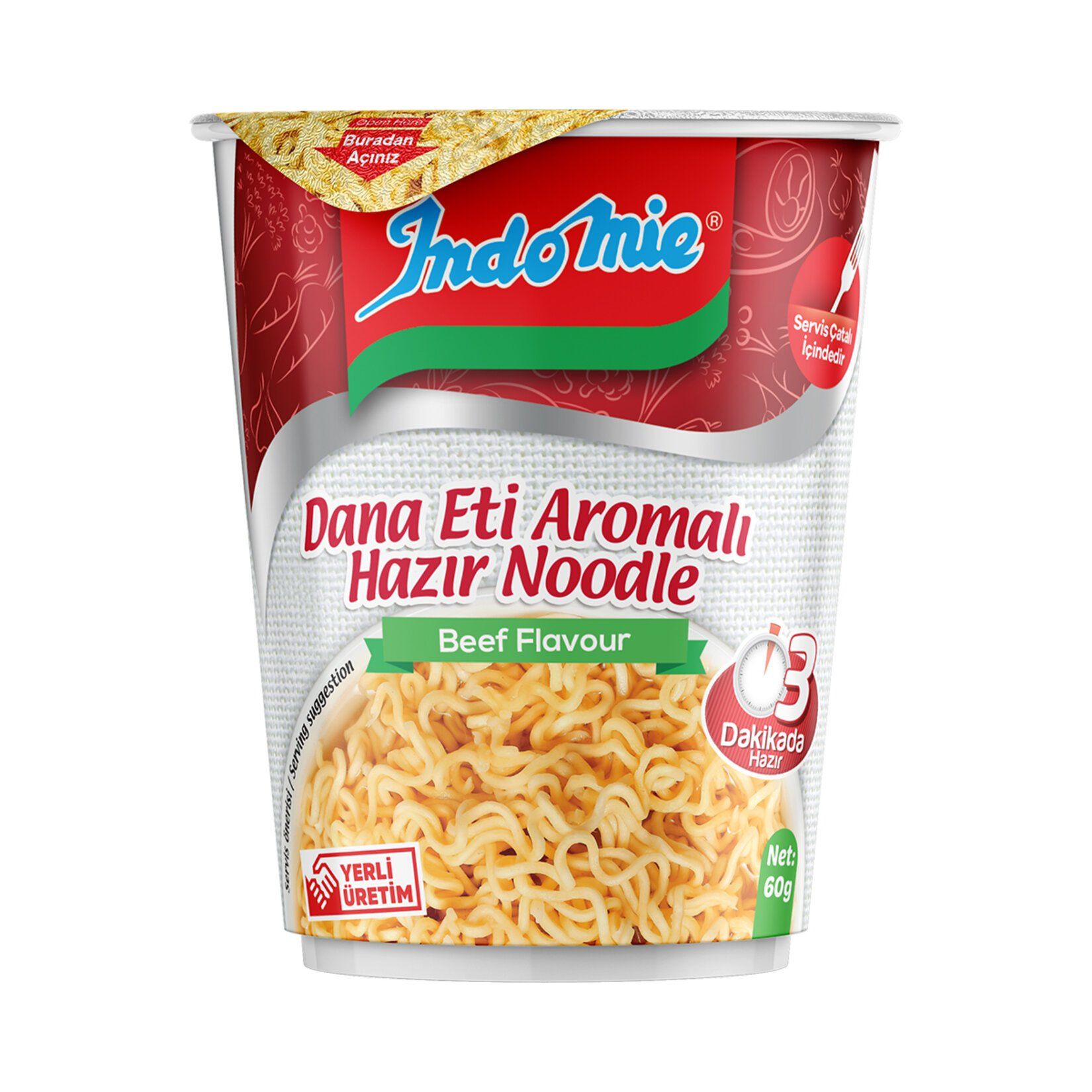 İNDOMİE DANA ETİ AROMALI HAZIR NOODLE
