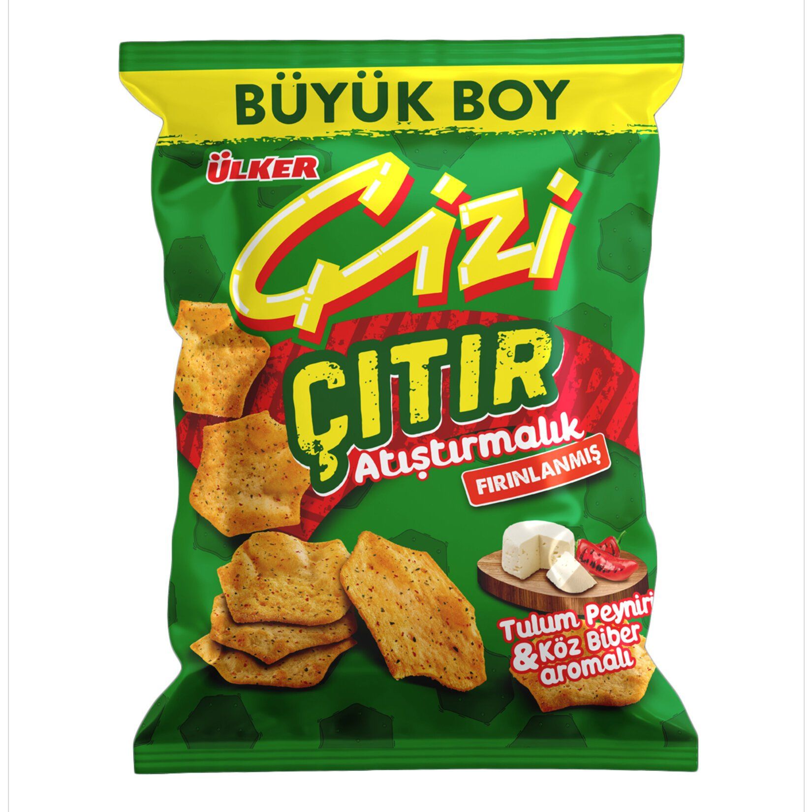 ÜLKER ÇİZİ ÇITIR TULUM PEYNİR&KÖZ BİBER 80GR
