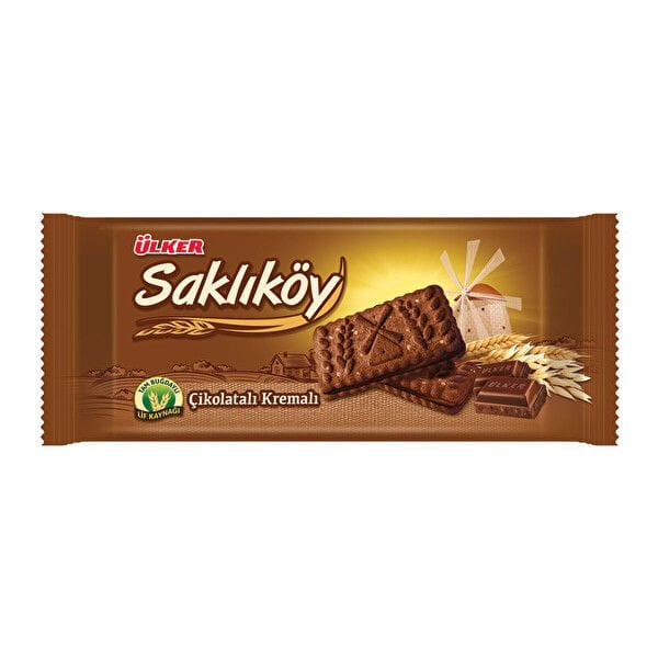 ÜLKER SAKLIKÖY ÇİKOLATALI KREMALI BİSKÜVİ 87GR
