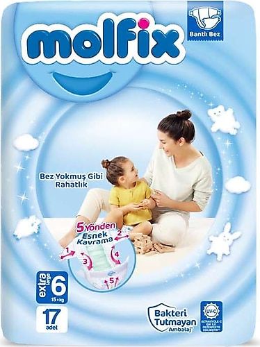 MOLFİX BEBEK BEZİ 6 NUMARA 17 ADET
