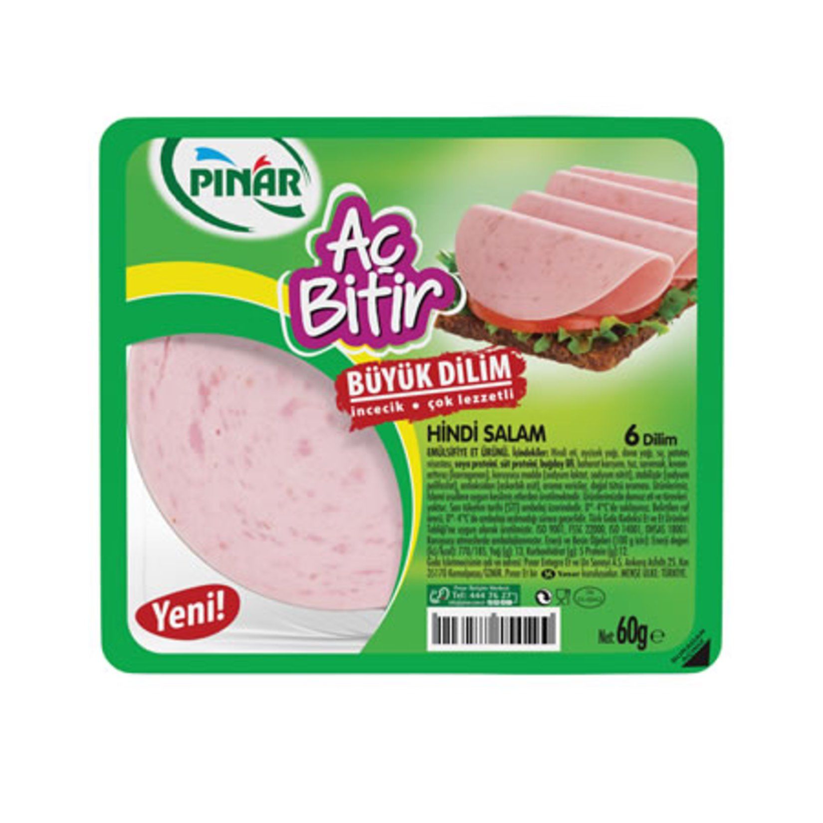 PINAR HİNDİ AÇ BİTİR 60GR