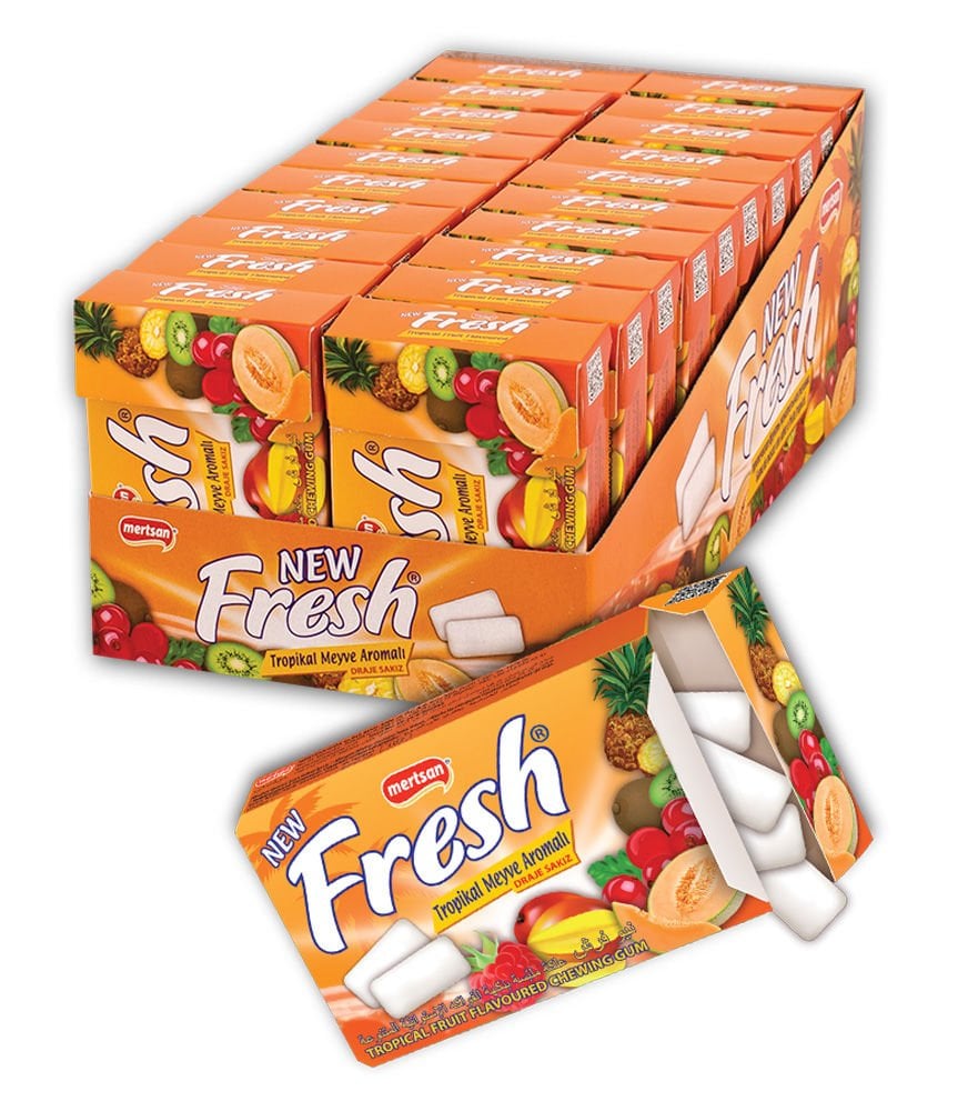 NEW FRESH TROPİKAL MEYVE AROMALI SAKIZ